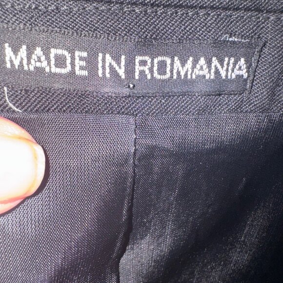 Triumph Black Riding Jacket Hunt Coat Equestrian Blazer Sz 12 Cotton Minimalist - Picture 6 of 11